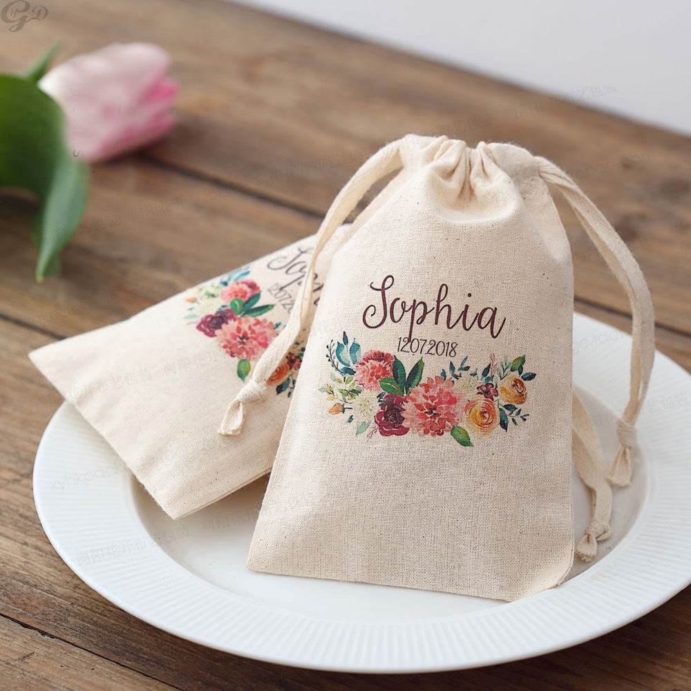 Baby Food Packaging - 100 個カスタム名ロゴ結婚式誕生日ベビーシャワー婚約パティ包装ビジネスギフトバッグ