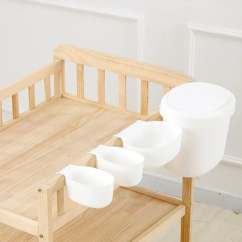 Baby Food Organizer - 新生児用コットンハンギングストレージボックス,ベビーベッドオーガナイザー,おむつポケット,寝具セットアクセサリー,おむつ収納バッグ