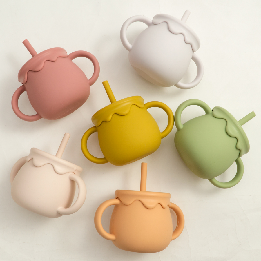 Baby Food Organizer - ベビー授乳カップポータブルドリンクウェアシッピーカップ固形食品容器スナックカップ幼児学習カップ新生児用品