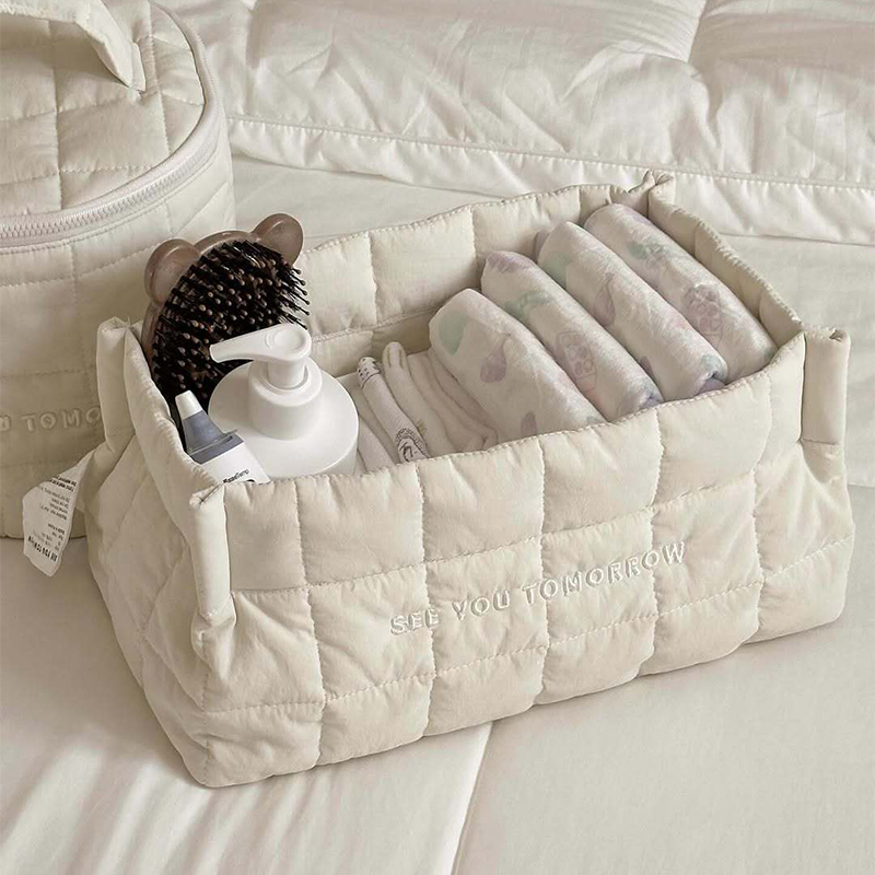 Baby Food Organizer - 韓国スタイルのベビーおむつ収納バッグバスケットスナック雑貨収納デスクトップ無地仕分け衣類オーガナイザーボックスストアサプライ