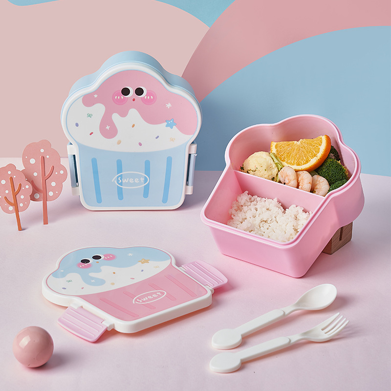 Baby Food Organizer - 子供用のポータブルプラスチック弁当弁当箱,学校の暖房,女の子用の容器,サンドイッチパン,暖かいコンパートメント,かわいいコンパートメント