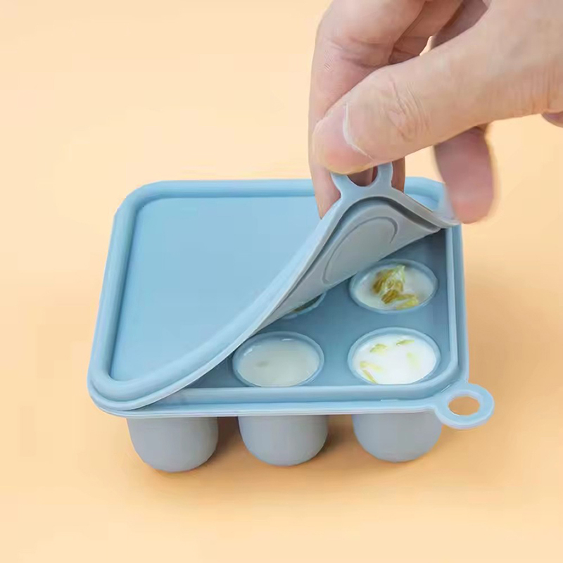 Baby Food Hero - シリコン製ベビーフード冷凍トレイ（蓋付き）フルーツフードフィーダー母乳アイスキャンディー冷凍型食品保存容器アイスキューブ