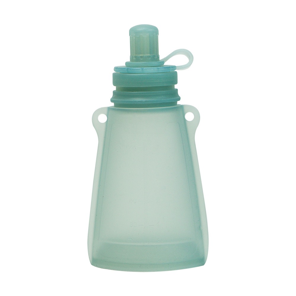 Baby Food Reusable Pouches - BPAフリーのシリコン製ベビーフードパウチ、詰め替え可能で再利用可能なミルク保存バッグ、漏れ防止のスクイーズ式密閉保存ベビーフード容器