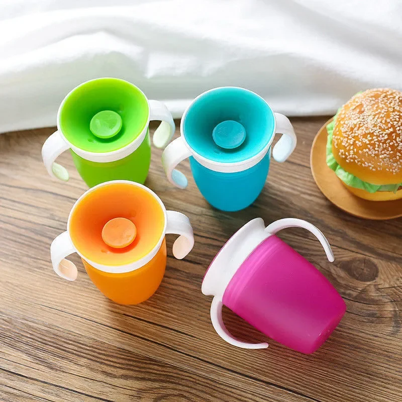 赤ちゃん学習飲料カップダブルハンドルフリップ蓋付き 360  - Baby Food Jars With Lids のレビューと価格