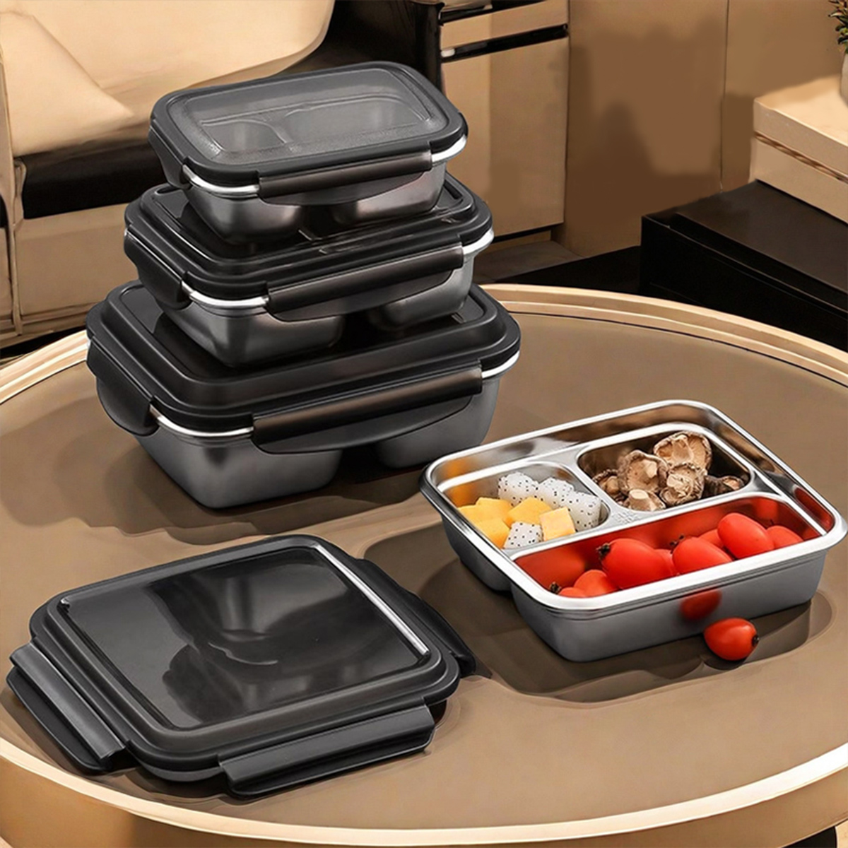 WORTHBUY 2/3 グリッド 304 ステンレス鋼弁当 - Baby Food Organizer のレビューと価格