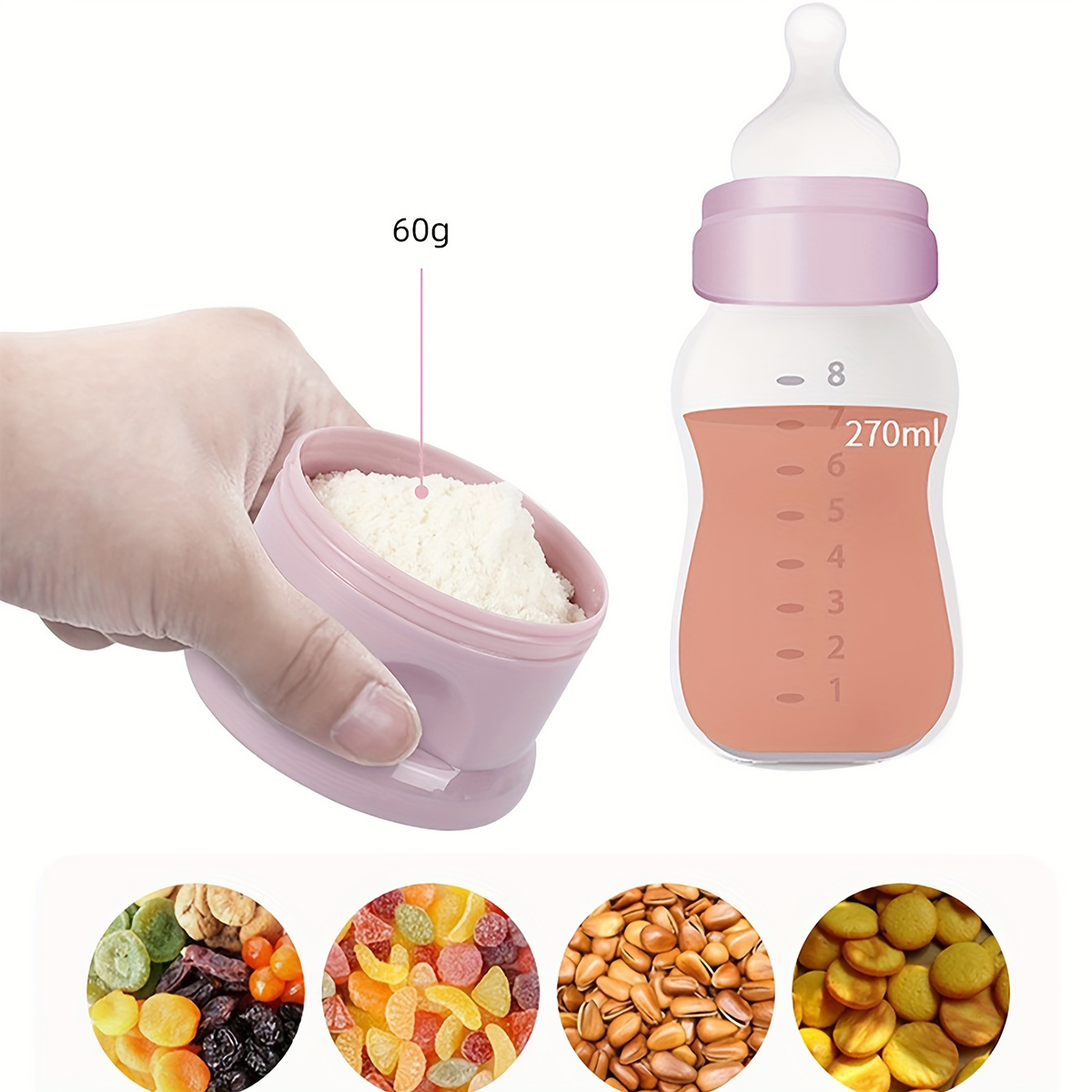 ストラップ付き大容量ベビーミルクパウダーコンテナ、ベビーフォ - Baby Food Organizer のレビューと価格