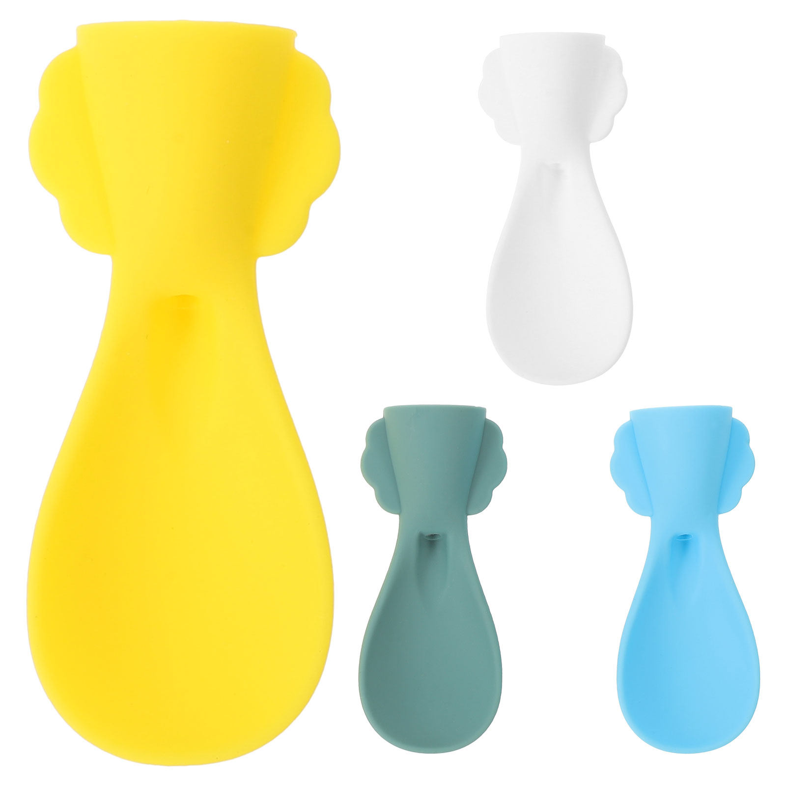 4個入りベビーシリコン製フィーディングスプーン、柔らかい幼児 - Baby Food Reusable Pouches のレビューと価格
