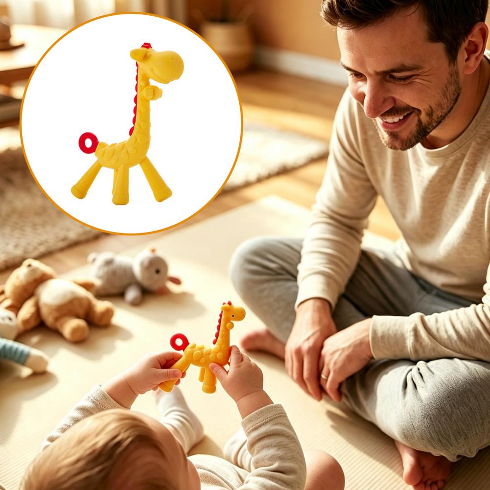 キリン型ベビーフードグレードシリコン製、握りやすい幼児用噛み - Baby Food Natural のレビューと価格
