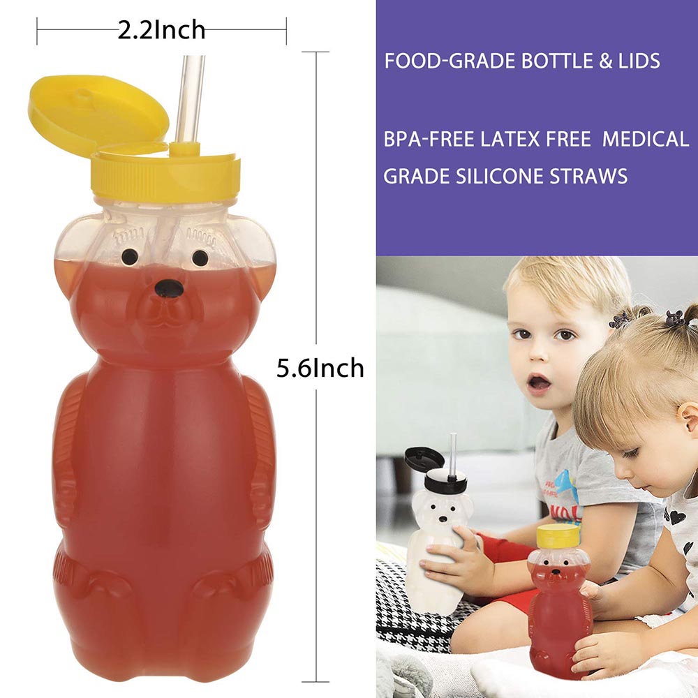 赤ちゃん用ハニーベアストローカップ、絞り可能な療法と特別なニ - Baby Food Jars With Lids のレビューと価格