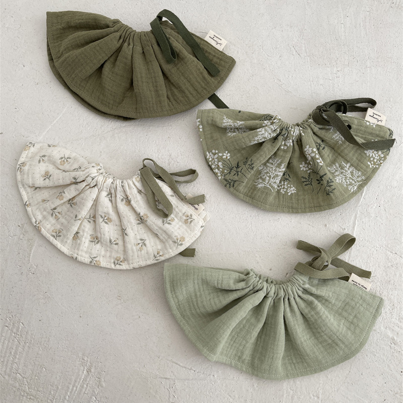 4 層綿ガーゼベビーよだれかけ幼児新生児印刷フリル給餌げっぷ - Baby Food Apron のレビューと価格