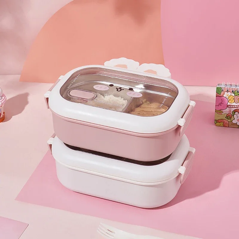 ステンレス鋼大容量ポータブルランチボックスウサギデザイン分割 - Baby Food Organizer のレビューと価格