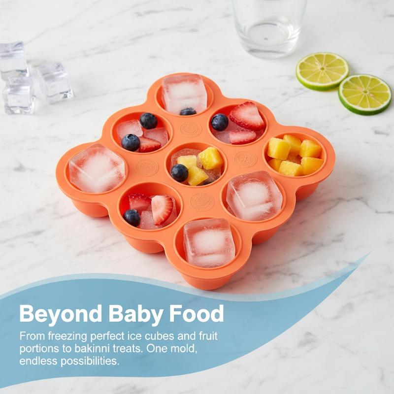 ベビーフードシリコン容器 9グリッド冷凍トレイ 漏れ防止蓋  - Baby Food Organizer のレビューと価格