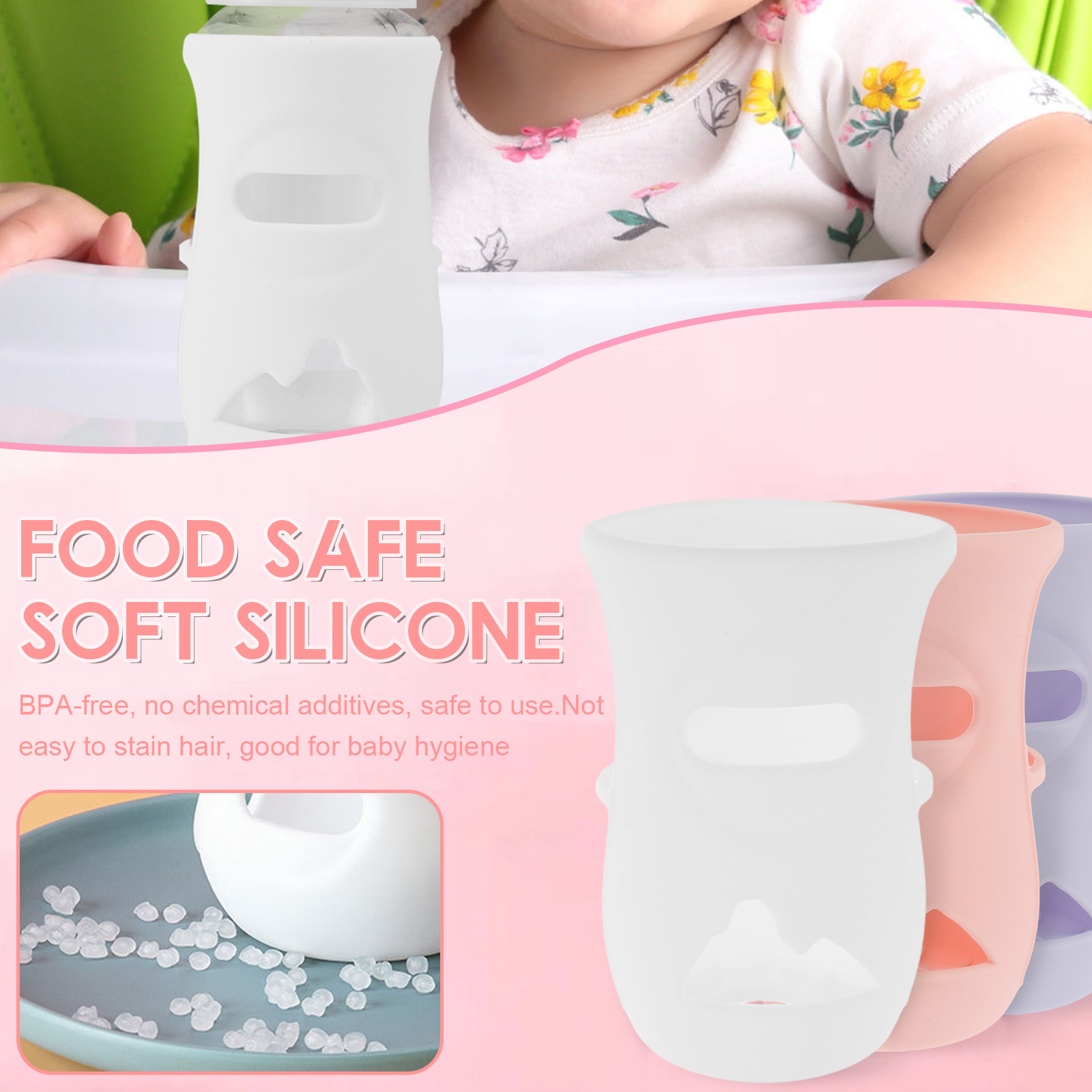 シリコンスリーブ シリコン哺乳瓶カバー 断熱ガラスボトル A - Baby Food Packaging のレビューと価格