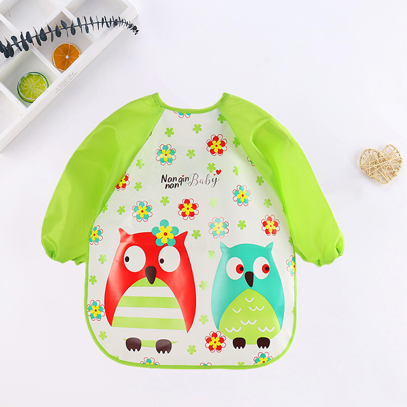 ベビーよだれかけかわいいカラフルな漫画防水よだれかけ幼児食べ - Baby Food Apron のレビューと価格