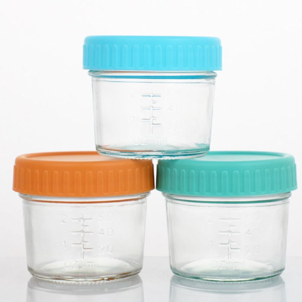 6個入り多目的ガラス製ベビーフードジャー、目盛り付き、再利用 - Baby Food Jars With Lids のレビューと価格