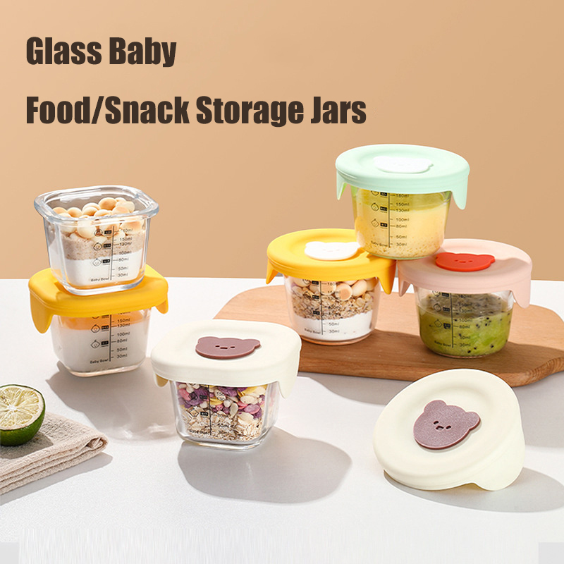 ふた付きベビーフード収納ジャー、幼児用の漏れ防止スナックピュ - Baby Food Jars With Lids のレビューと価格