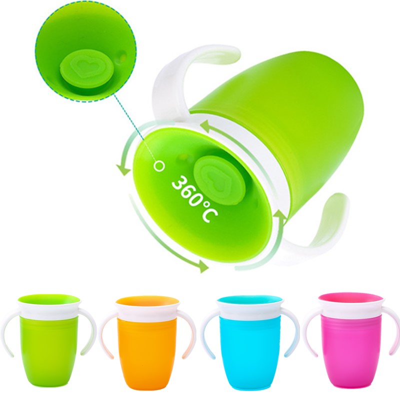 360 度回転可能ベビー学習ドリンクカップダブルハンドルフリ - Baby Food Jars With Lids のレビューと価格