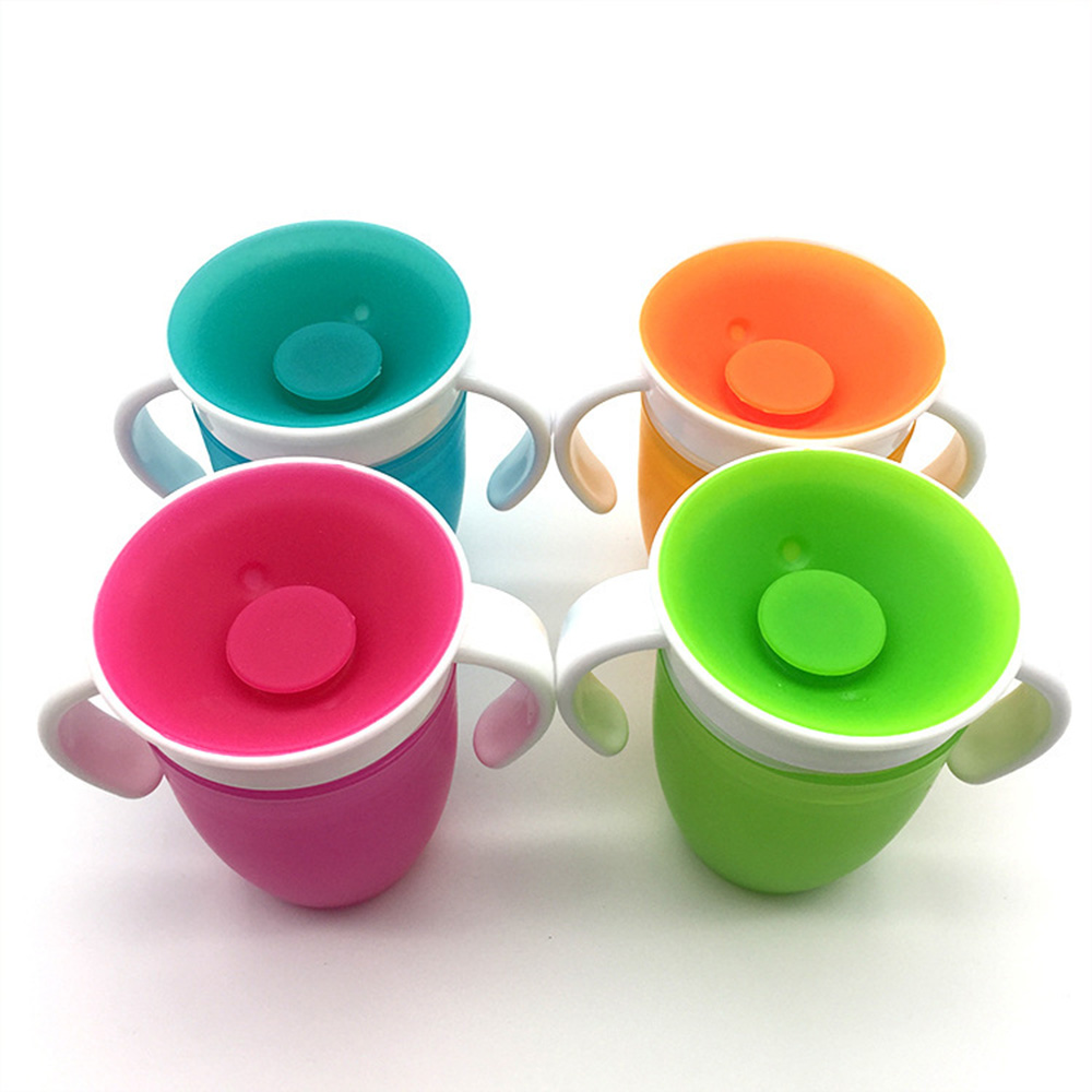 360 度回転可能ベビー学習ドリンクカップダブルハンドルフリ - Baby Food Jars With Lids のレビューと価格