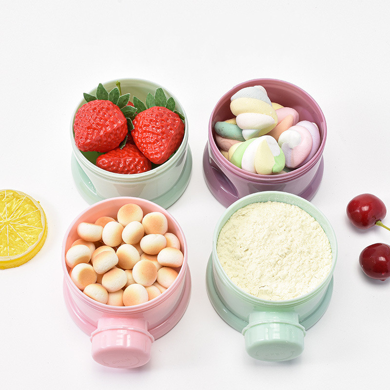 3/4 層ベアベビーミルクパウダーコンテナポータブル独立サイ - Baby Food Organizer のレビューと価格
