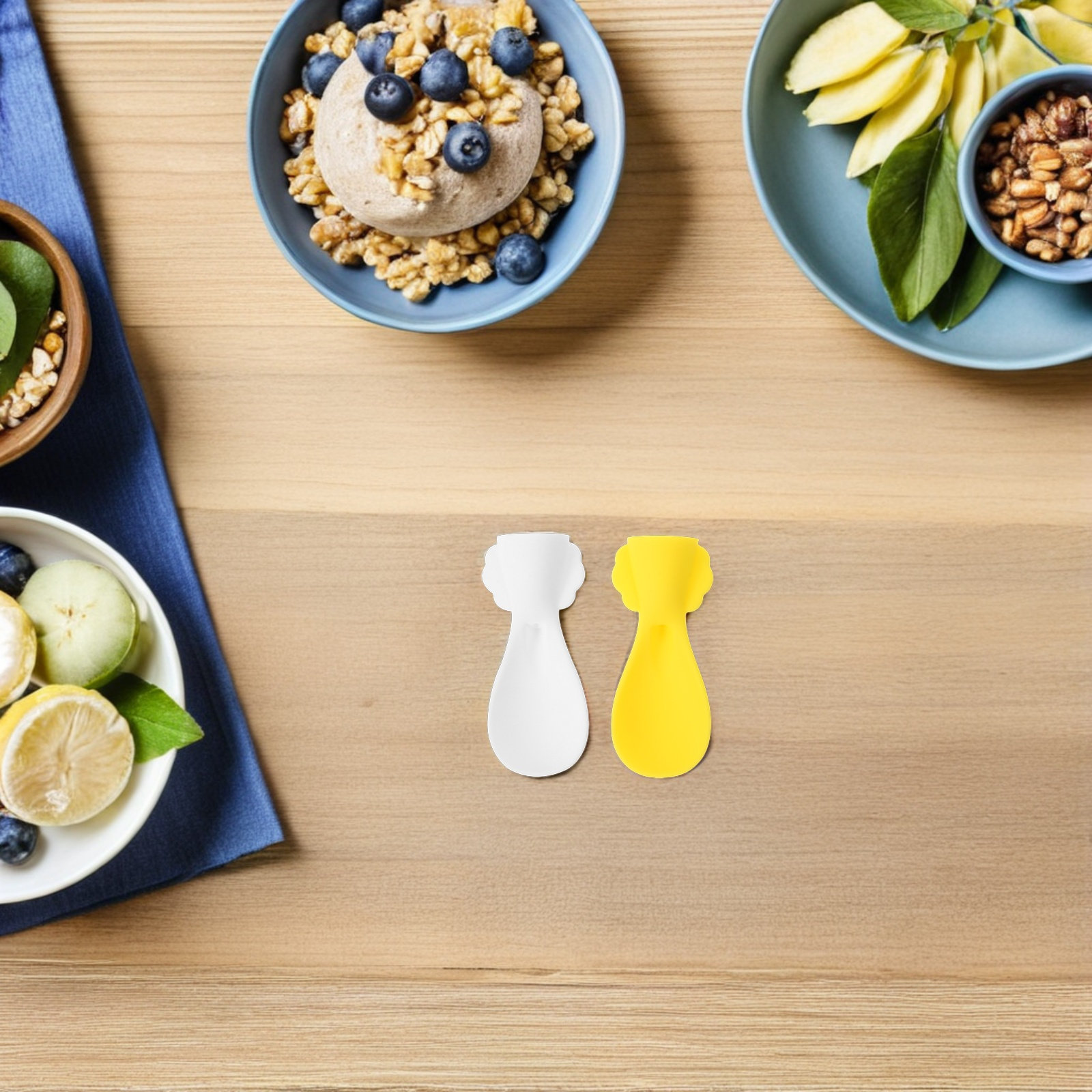 4個入りベビーシリコン製フィーディングスプーン、柔らかい幼児 - Baby Food Reusable Pouches のレビューと価格