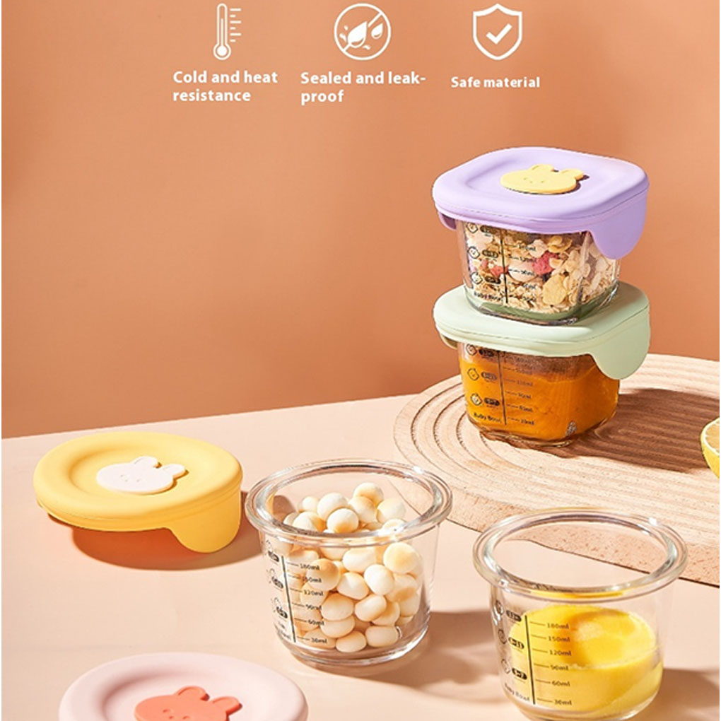 4 パック/ロット子供用ガラス製ベビーフードジャー スケール - Baby Food Jars With Lids のレビューと価格