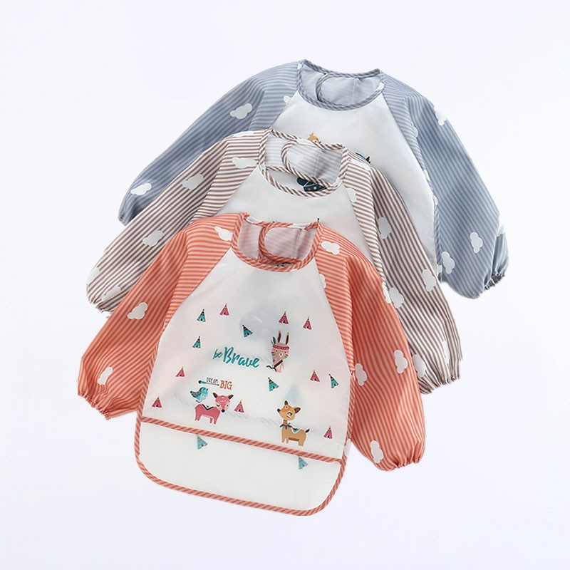 ベビーよだれかけかわいいカラフルな漫画防水よだれかけ幼児食べ - Baby Food Apron のレビューと価格