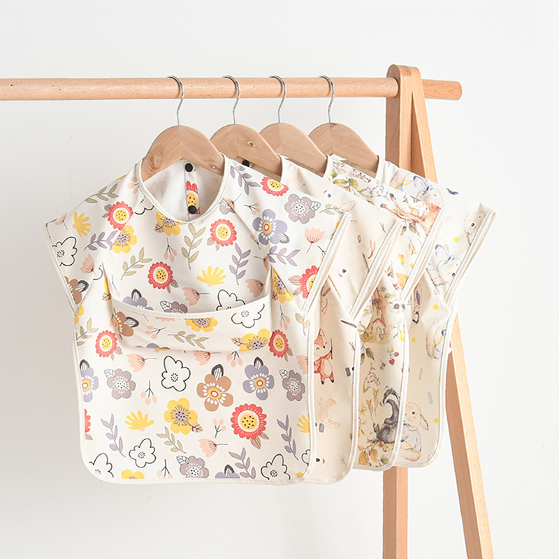 新生児よだれかけブラウス防水ノースリーブリバースドレッシング - Baby Food Apron のレビューと価格