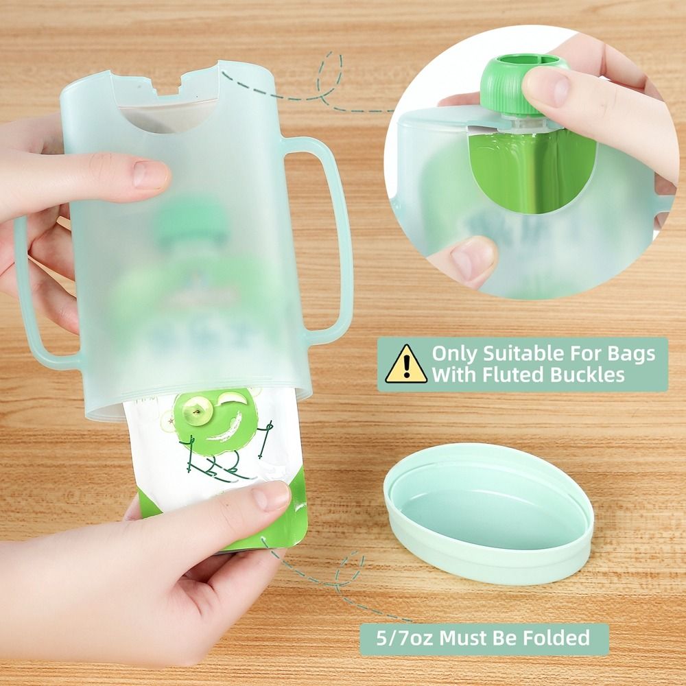 プラスチック製スクイーズパウチホルダー スクイーズプルーフ  - Baby Food Reusable Pouches のレビューと価格